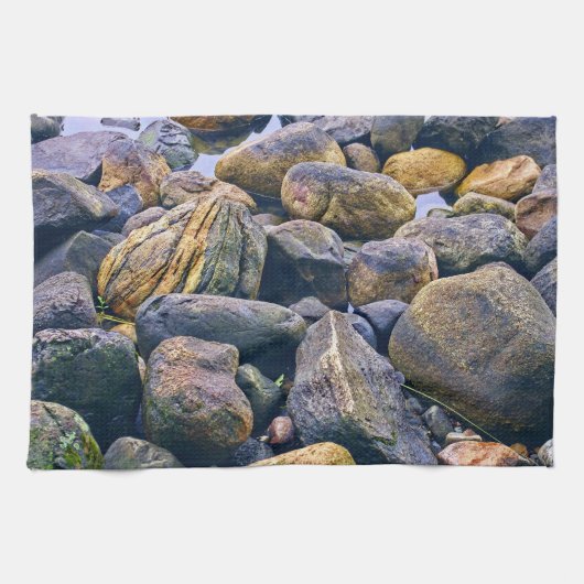岩カラフル岩 キッチンタオル (横)