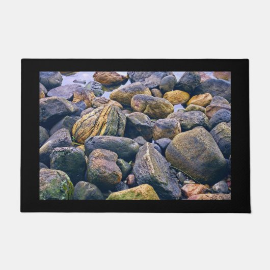 岩カラフル岩 ドアマット (正面)