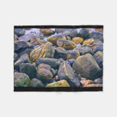 岩カラフル岩 フリースブランケット (正面(横))