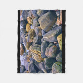 岩カラフル岩 フリースブランケット (正面)