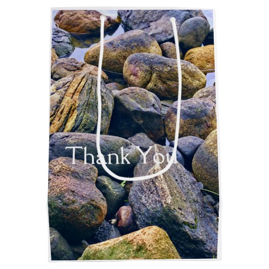 岩カラフル岩 ミディアムペーパーバッグ (裏面)