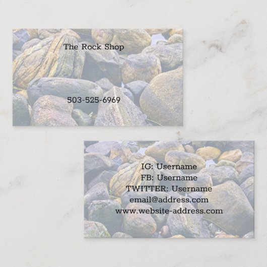 岩カラフル岩 名刺 (正面/裏面)