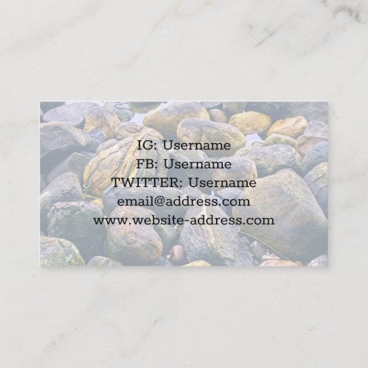 岩カラフル岩 名刺 (裏面)