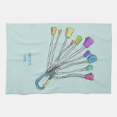 岩カラフル登山のナッツ キッチンタオル (横)