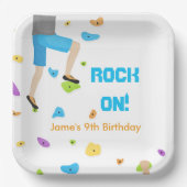 岩カラフル登山パーティー紙プレート ペーパープレート (正面)