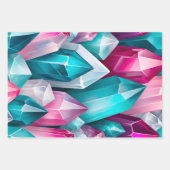 岩カラフル結晶アートラッピング紙シート ラッピングペーパーシート (正面2)