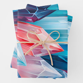 岩カラフル結晶アートラッピング紙シート ラッピングペーパーシート