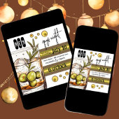 岩ガラス |オリーブ |男の子の夜 招待状