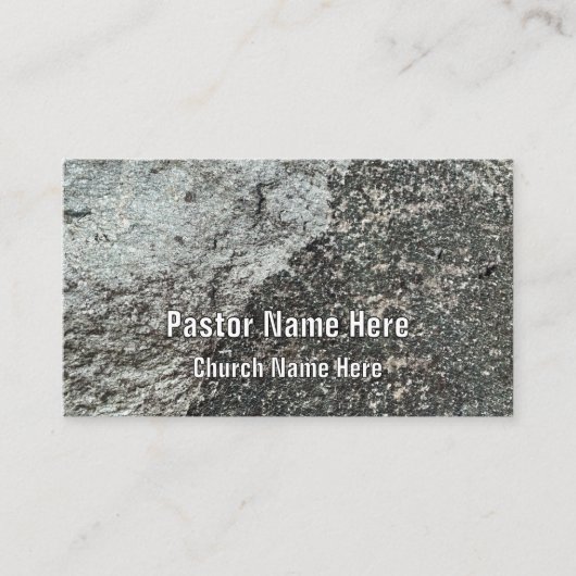 岩クールモダン花崗岩クリスチャン教会の牧師 名刺 (正面)