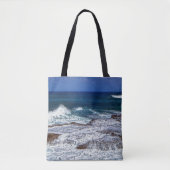 岩トートバッグにクラッシュ波 トートバッグ (正面)