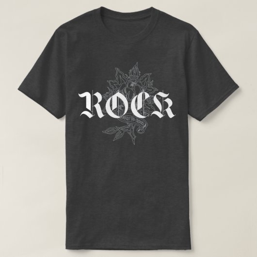 岩バラタトゥーデザイン Tシャツ (デザイン正面)