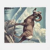 岩パーソナライズされたの多い作物の羊 フリースブランケット (正面(横))