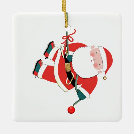 岩パーソナライズされた登山セラミックオーナメント セラミックオーナメント (正面)