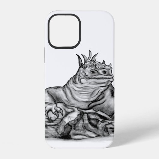 岩上のドラゴン iPhoneケース (裏面)