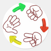 岩切り紙の基本ゲーム ラウンドシール (正面)