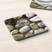 岩動揺して石のフィールドストーン模様 コースター (左側)