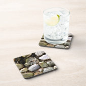 岩動揺して石のフィールドストーン模様 コースター (右側)