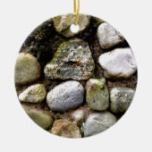 岩動揺して石のフィールドストーン模様 セラミックオーナメント (正面)
