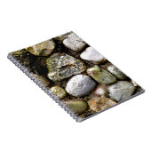 岩動揺して石のフィールドストーン模様 ノートブック (右側)