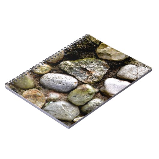 岩動揺して石のフィールドストーン模様 ノートブック (左側)