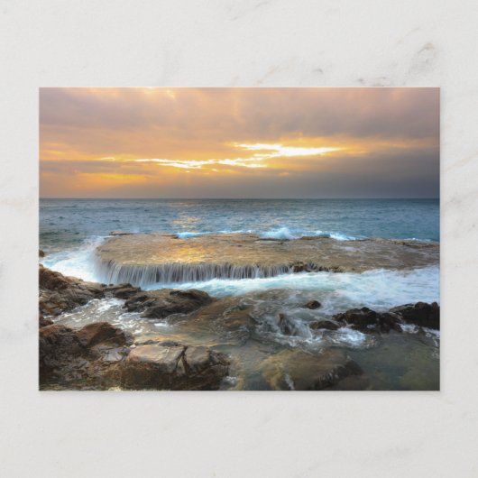 岩場の空中写真撮影 シーズンポストカード (正面)