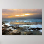 岩場の空中写真撮影 ポスター (正面)