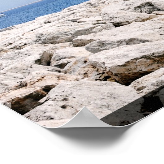 岩壁と湖 ポスター (角)