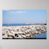 岩壁と湖 ポスター (正面)