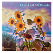 岩壁のひまわり タイル (正面)