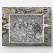 岩壁の反射の池あなたの写真を追加 フォトプラーク (正面)