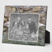 岩壁の反射の池あなたの写真を追加 フォトプラーク (側面)