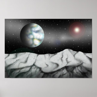岩壁の彼方の星々。 ポスター