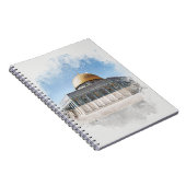 岩壁の美しいイスラム聖地のドーム ノートブック (右側)