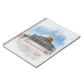 岩壁の美しいイスラム聖地のドーム ノートブック (左側)