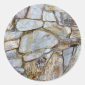 岩壁テクスチャ自然撮影 ラウンドシール (正面)