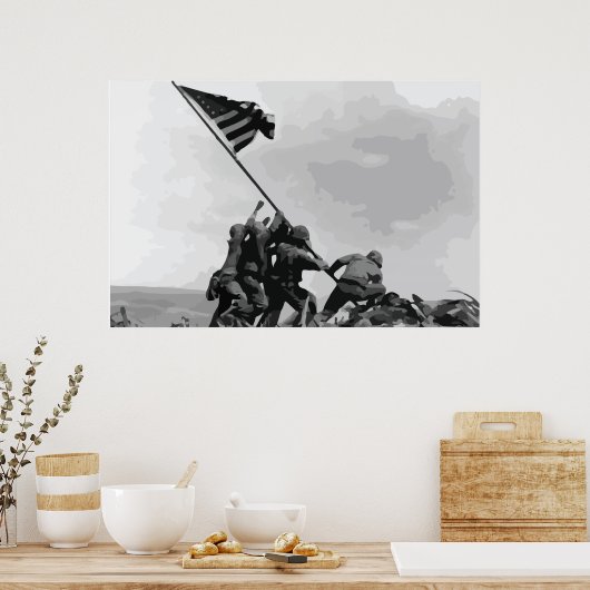 岩尾島ヴィンテージのポスターの旗を上げる ポスター (キッチン)