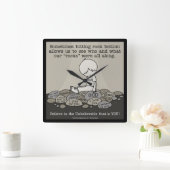 岩底 スクエア壁時計 (ホーム)