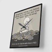 岩底 スクエア壁時計 (傾斜)