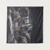 岩形成のウルフパック タペストリー (正面(横))