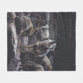 岩形成のウルフパック フリースブランケット (正面(横))