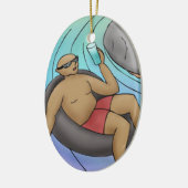 岩水の花のエッセンスで流れる セラミックオーナメント (左)