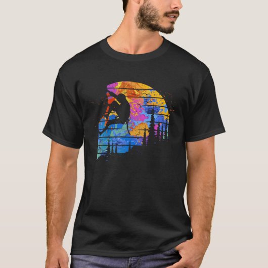 岩登山グラフィック岩の登山者 Tシャツ (正面)
