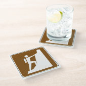 岩登山記号 ガラスコースター (アングル)