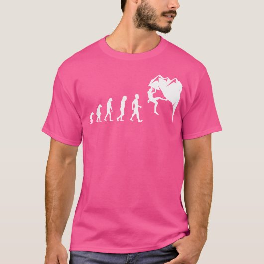 岩登山Evolution おもしろい S用 Tシャツ (正面)