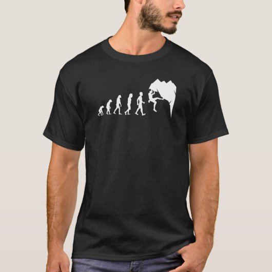 岩登山Evolution Teおもしろい用 Tシャツ (正面)