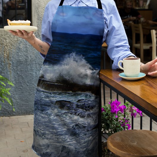 岩盤上の衝突波プリントエプロン エプロン