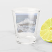 岩盤形成ショットガラス上の衝突波 ショットグラス (裏面)