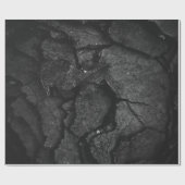 岩石のグレースケール写真 ラッピングペーパー (フラット)