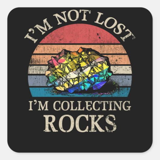 岩石の収集地質学者の岩石コレクターヴィンテージ スクエアシール (正面)