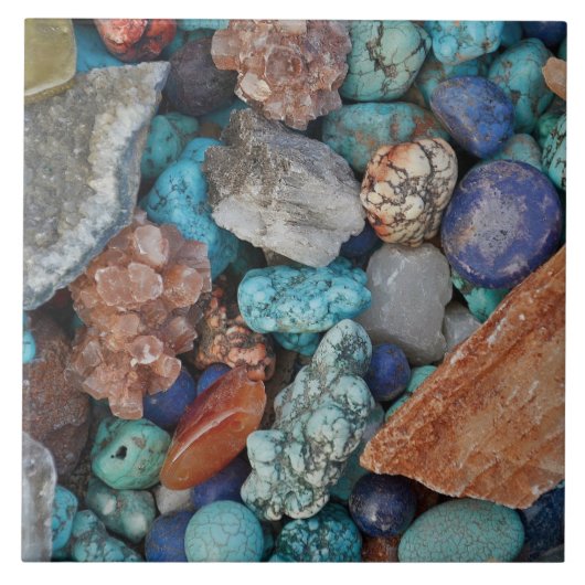 岩石カラフルの自然組織 タイル (正面)